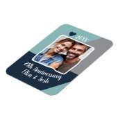 25th Silver Wedding Jubileum Foto Keepsake Magneet (Linkerzijde)