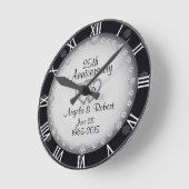 25th Silver Wedding Jubileum Monogram Ronde Klok (Hoek)