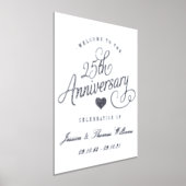 25th Silver Wedding Jubileum Real Folie Afdrukken (Laagn)