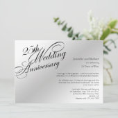25th Silver Wedding Jubileum Uitnodiging (Staand voorkant)