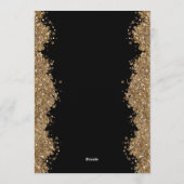 25th Wedding Anniversary Gold Faux Glitter Kaart (Achterkant)