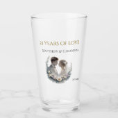 25th Wedding Anniversary Heirloom Celebration Glas (Voorkant)