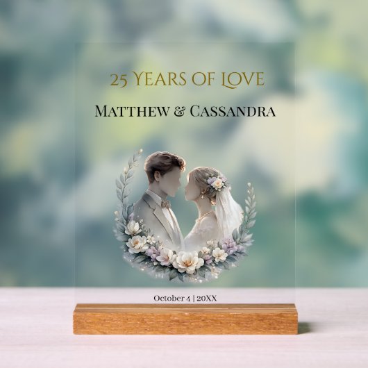 25th Wedding Anniversary Heirloom-Like Keepsake (Neutre)