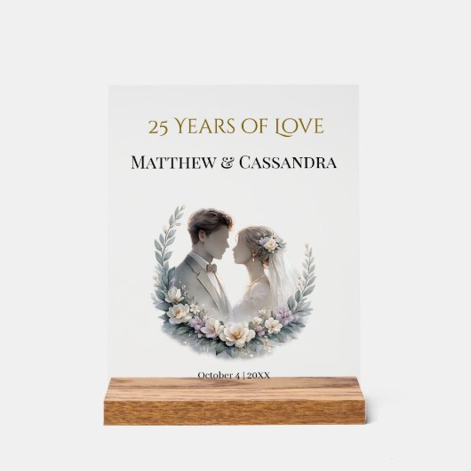 25th Wedding Anniversary Heirloom-Like Keepsake (Recto)