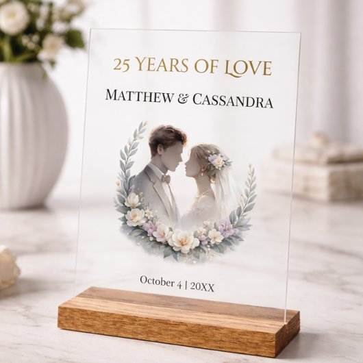 25th Wedding Anniversary Heirloom-Like Keepsake