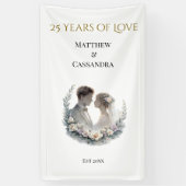 25th Wedding Anniversary Heirloom-Like Keepsake Spandoek (Verticaal)