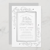 25th Wedding Anniversary Silger Frame Kaart (Voorkant / Achterkant)