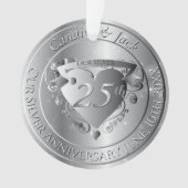 25th Wedding Anniversary Silvery Heart (devant)