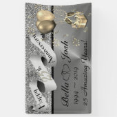 25th Wedding Happy Jubileum Banner (Verticaal)