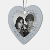 25th Wedding Jubileum Foto Keramisch Ornament (Links)