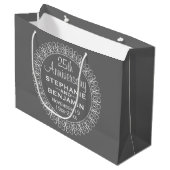 25th Wedding Jubileum Gepersonaliseerd Groot Cadeauzakje (Voorkant Gekanteld)