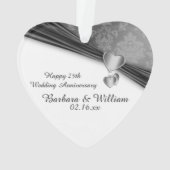 25th Wedding Jubileum Keepomwille Ornament (achterkant)