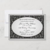 25th Wedding Jubileum RSVP Uitnodiging Kaart (Achterkant)