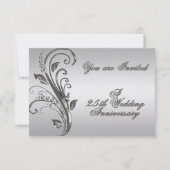 25th Wedding Jubileum RSVP Uitnodiging Kaart (Voorkant)