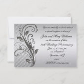 25th Wedding Jubileum RSVP Uitnodiging Kaart (Achterkant)