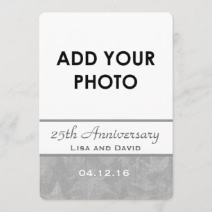25th Wedding Jubileum Silver Muted Leaves B09A Kaart