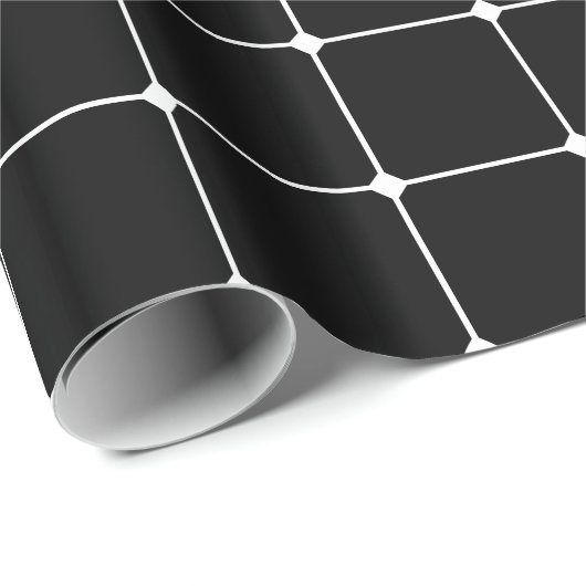 260216 Grid v2 - wit op zwart Cadeaupapier (Rol Hoek)