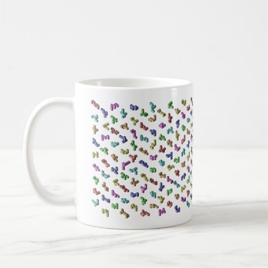 261 Filets Tesseract Mug arc-en-ciel (Gauche)
