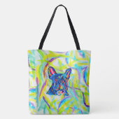 267 - Franse Bulldog Liefde Canvas tas (Achterkant)