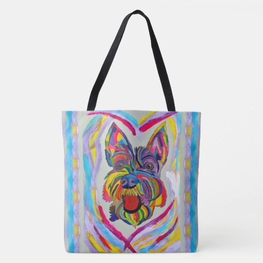 268 - Schnauzer Liefde Canvas tas (Voorkant)