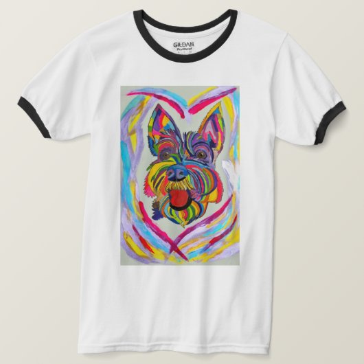 268 - T-Shirt J'adore les Schnauzer (Design devant)