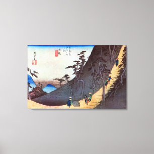 26. 日 宿, 広 Nissaka-juku, Hiroshige, Ukiyo-e Canvas Afdruk