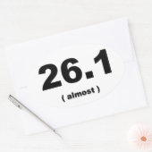 26.1 "Bijna" Marathon grappige bumper sticker (Envelop)