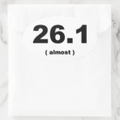 26.1 "Bijna" Marathon grappige bumper sticker (Tas)