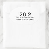 26.2, een beetje tegelijk ovale sticker (Tas)