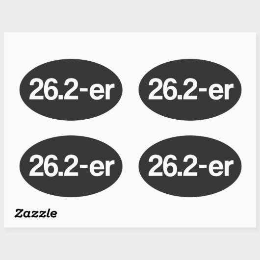 26.2-er of marathoner - Stickers voor marathonlope (Vel)