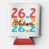 26.2 Gepersonaliseerde Marathon Runner thema kleur Blikjeskoeler (Voorkant)