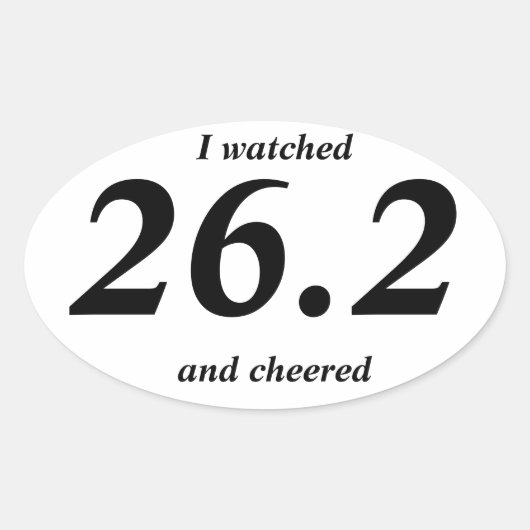 26.2 Kijken en juichen Ovale Sticker (Voorkant)