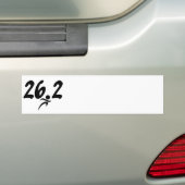 26.2 marathon bumpersticker (Op auto)