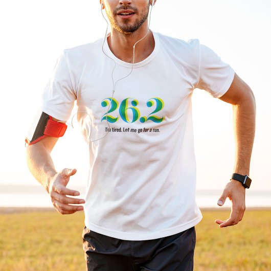 26.2 Marathon Hardlopen Bold Mannen Tri-Blend Shirt