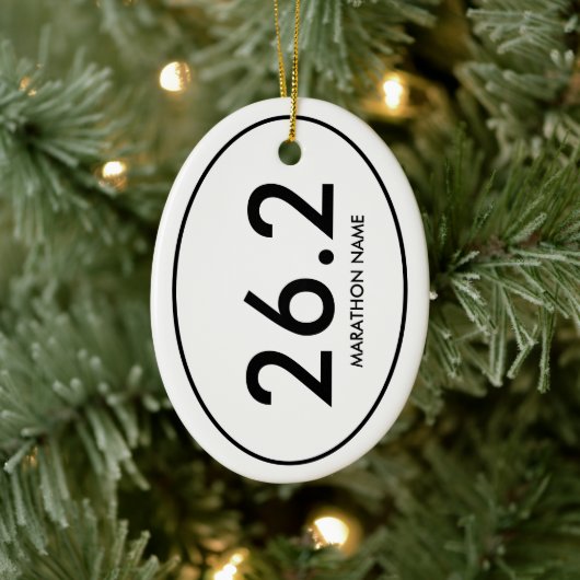 26,2 marathon keramisch ornament (Boom)