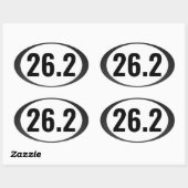 26.2 Marathon met ovalen ticker Ovale Sticker (Vel)
