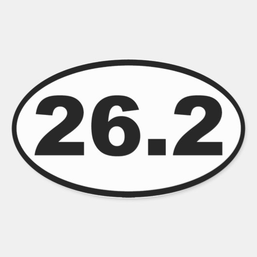 26.2 Marathon Ovale Sticker (Voorkant)