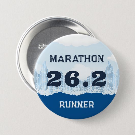 26.2 Marathon Runner cadeau Ronde Button 7,6 Cm (Voorkant /achterkant)