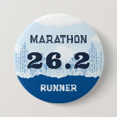 26.2 Marathon Runner cadeau Ronde Button 7,6 Cm (Voorkant)