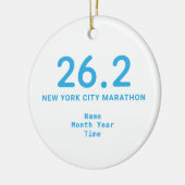 26.2 Marathon Runner Personalized Blue Keramisch Ornament (Links)