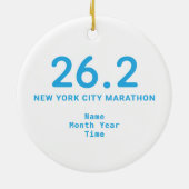 26.2 Marathon Runner Personalized Blue Keramisch Ornament (Achterkant)