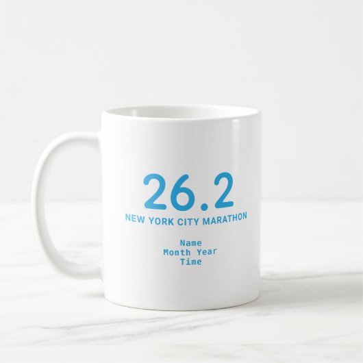 26.2 Marathon Runner Personalized Blue Koffiemok (Links)