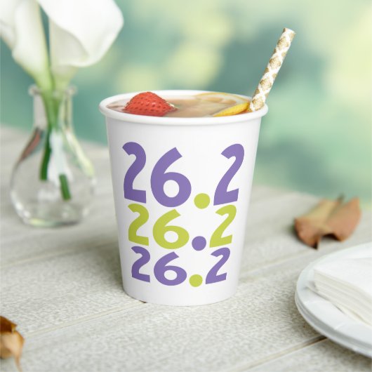 26.2 Marathonloper Papieren Bekers (Insitu)