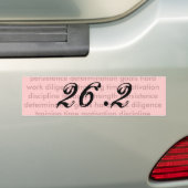 26.2 marathonsticker voor vrouwen bumpersticker (Op auto)