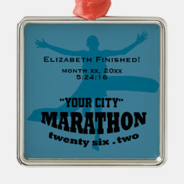 26.2 Marathonversiering Metalen Ornament