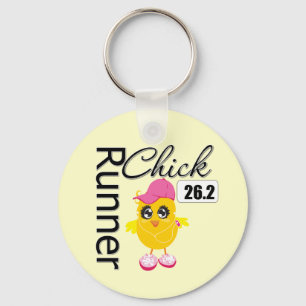 26.2 Miles Marathon Runner Chick Sleutelhanger