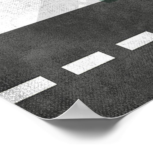 26.2 Poster de course de marathon Blue Runner Wall (Coin)