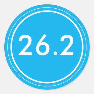 26.2 Sticker | Bleu clair avec blanc