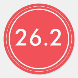 26.2 Sticker   Rood met wit