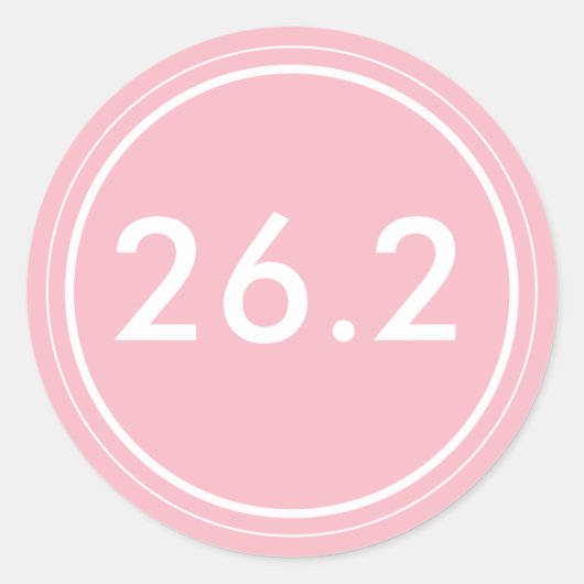 26.2 Sticker | Rose avec blanc (Devant)